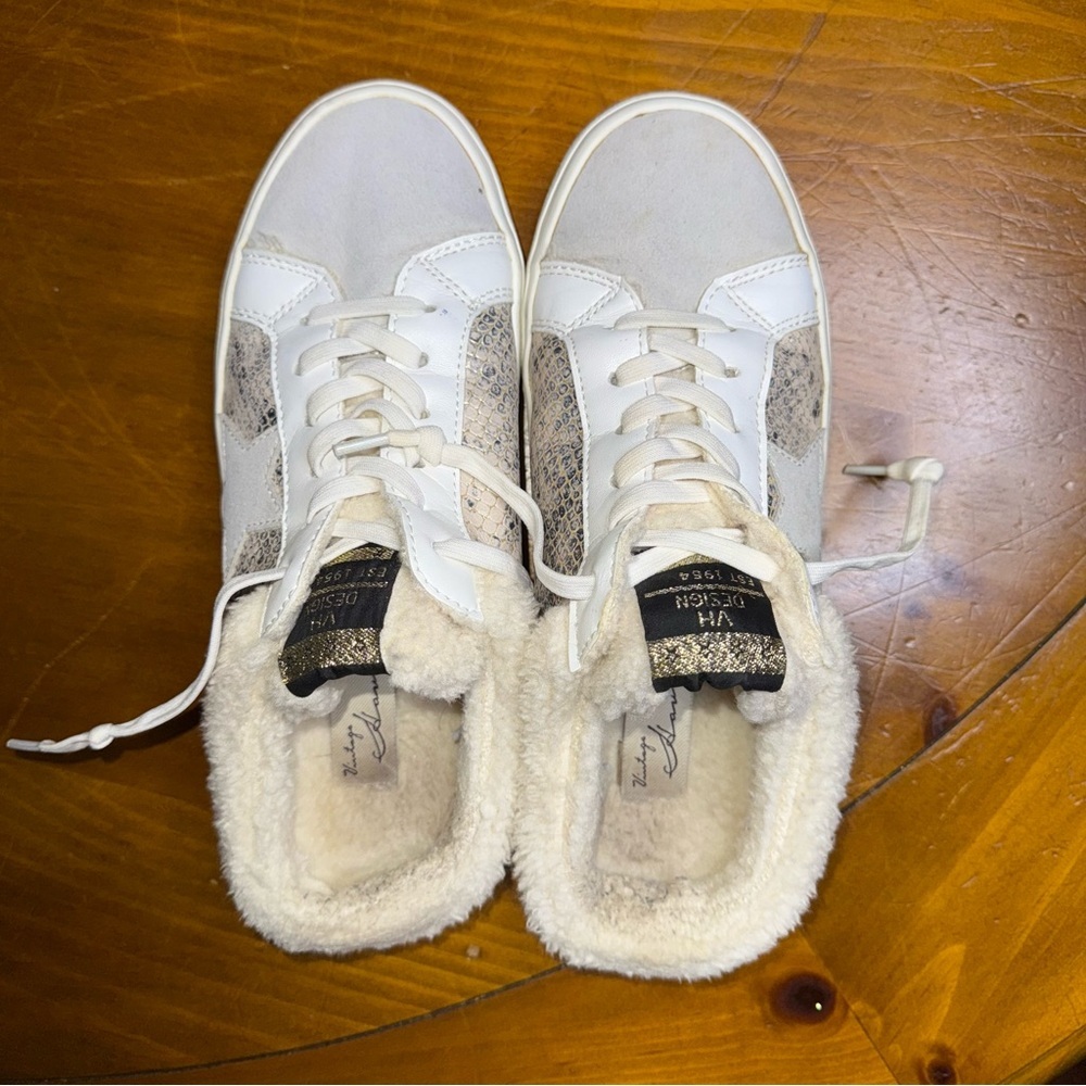 Vintage Havana White and Beige Women's Sneakers - Picture 3 of 7
